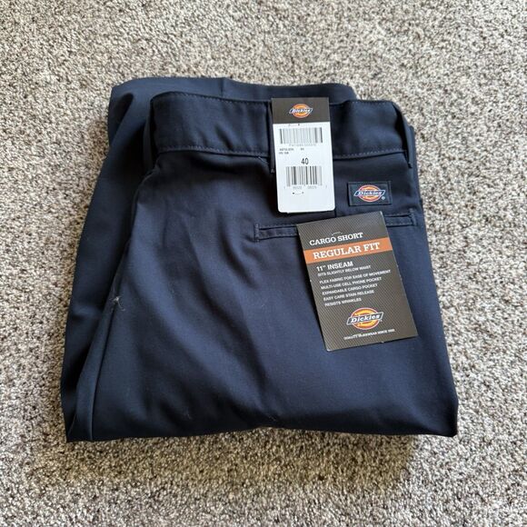 LOT Dickies Cargo Shorts 11 Inch Inseam Regular fit Size 40 Waist Navy Work NWT - Picture 10 of 11